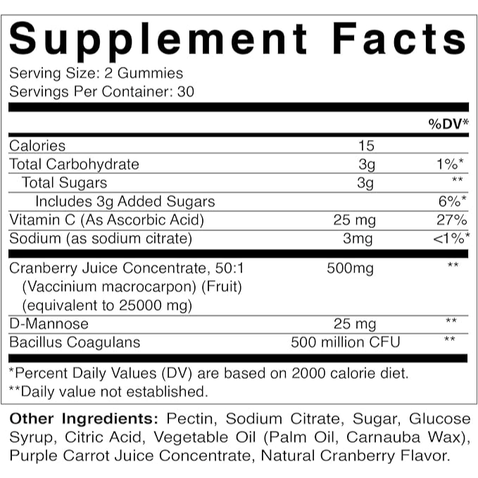 Vitamatic Cranberry with Probiotics | 60 Vegan Gummies