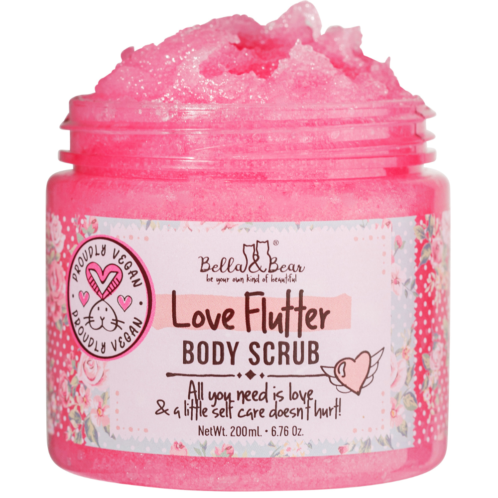 6.7oz Love Flutter Body Scrub | Body Wash | Moisturizer