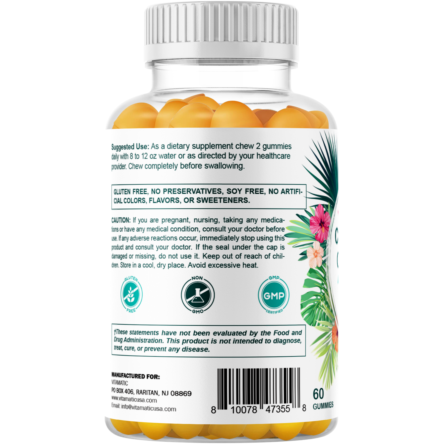 Vitamatic Hydrolyzed Collagen Gummies with  Zinc and Biotin