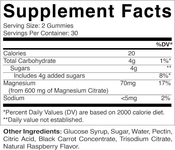 Vitamatic Magnesium Citrate Gummies 600mg per Serving