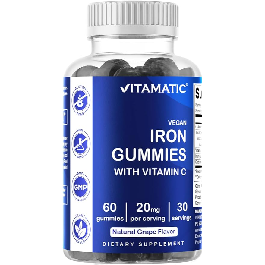 Vitamatic Iron 20mg with Vitamin C | 60 Vegan Gummies