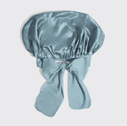 Adjustable Oversized Satin Bonnet- Haze Blue