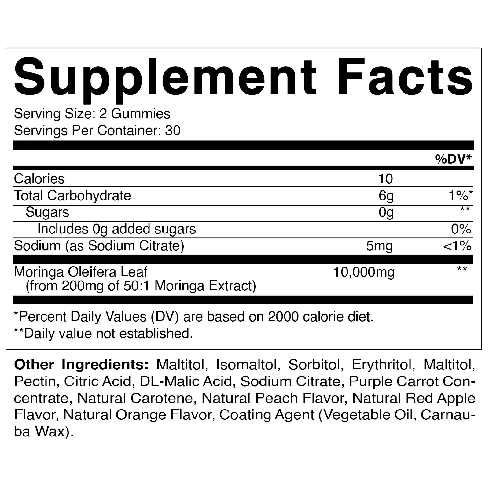 Vitamatic | Sugar Free Moringa Gummies 10000 mg | 60 Gummies