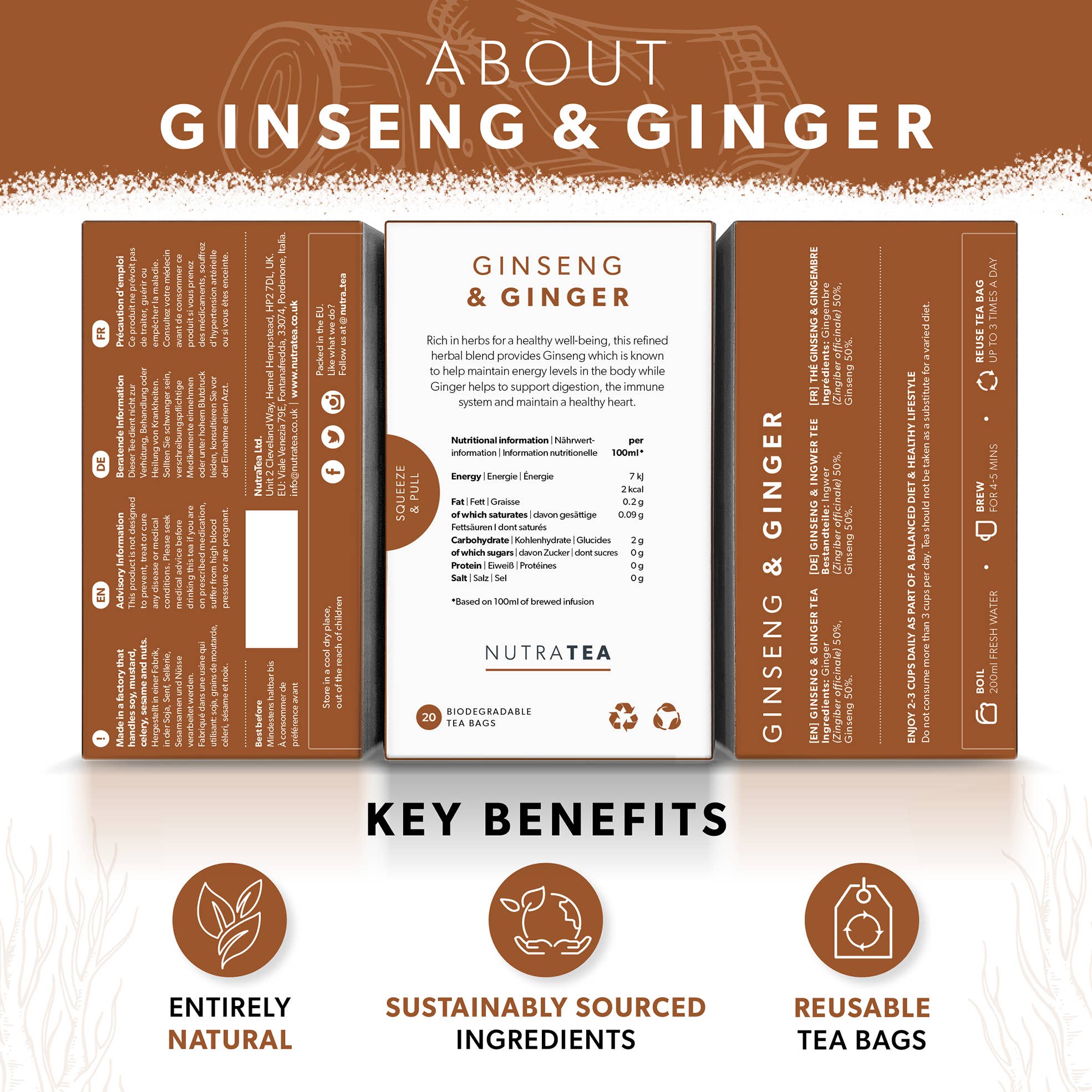 Ginseng & Ginger Herbal Tea