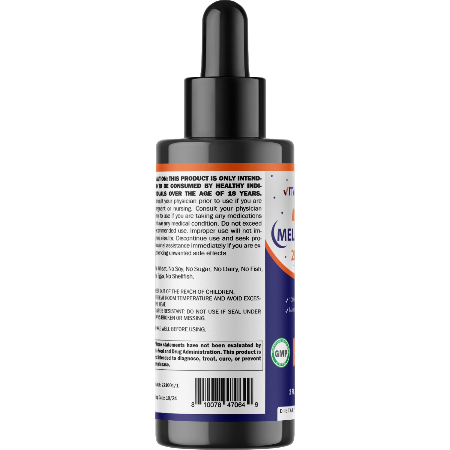 Vitamatic | Melatonin 20mg Liquid Drops Natural Berry Flavor