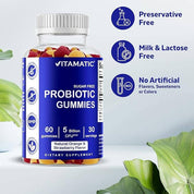 Vitamatic Probiotic 5 Billion CFUs | 60 Vegan Gummies