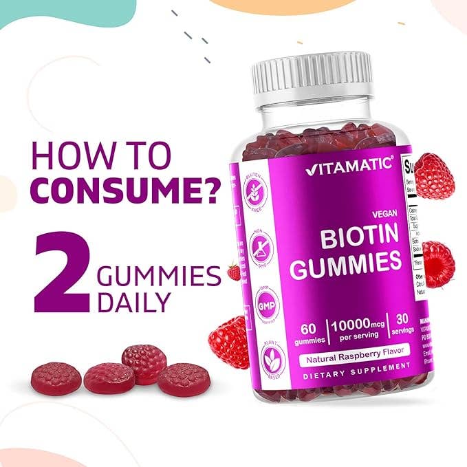 Vitamatic Biotin Gummies 10,000mcg