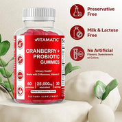 Vitamatic Cranberry with Probiotics | 60 Vegan Gummies