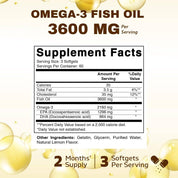 Vitamatic Omega 3 Fish Oil 3600mg Per Serving 180 Softgels