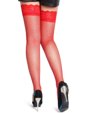 Fishnets Thigh High Stockings Silicone Lace Top Stay Up Sheer Hosiery