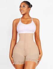 3-bones Triple-breasted High-waisted Elastic Body Butt Lifter