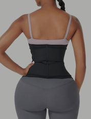 Under Bust Latex Waist Trainer Double Belt Waist Control