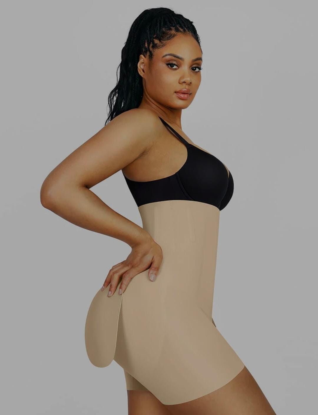 High Waist Air Slim Butt Lifter Built-in Removable Buttock Pads