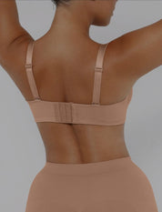 Strapless Non-slip Gathering Bust Support Underwire 1/2 Cup Bra