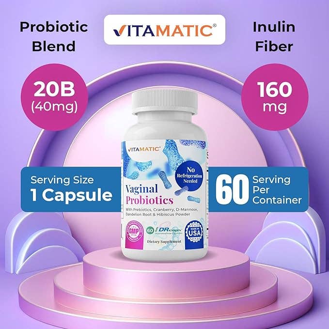 Vitamatic | Vaginal Probiotics 20 Billions 60 DR Capsules