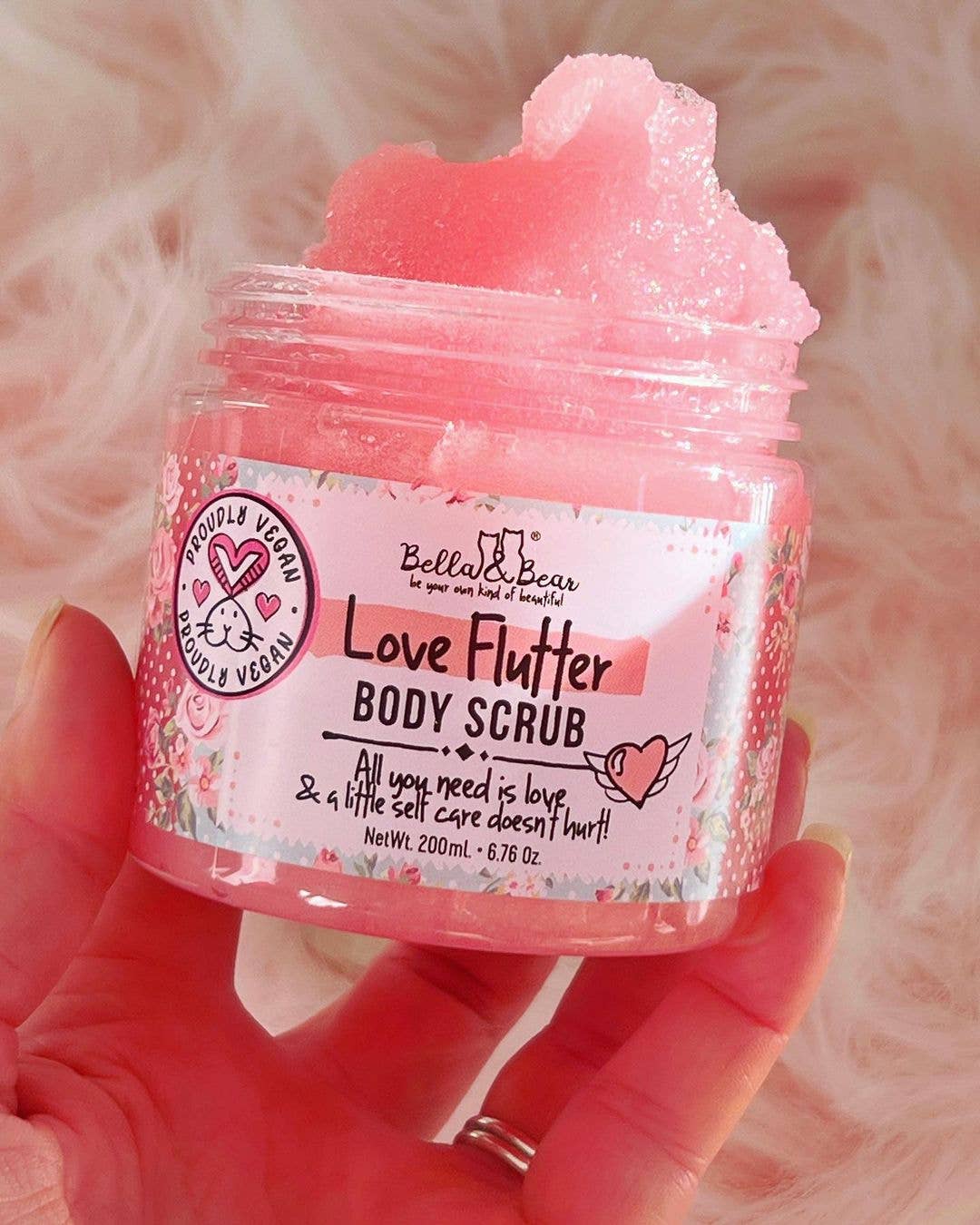 6.7oz Love Flutter Body Scrub | Body Wash | Moisturizer