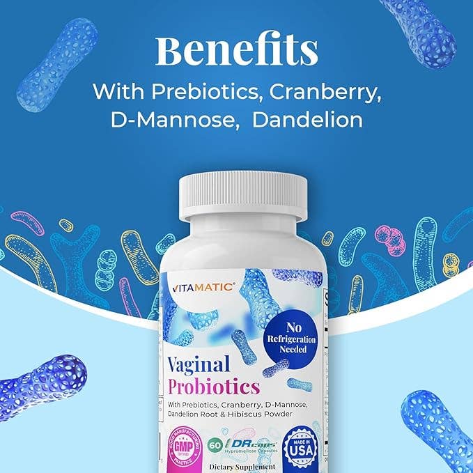 Vitamatic | Vaginal Probiotics 20 Billions 60 DR Capsules