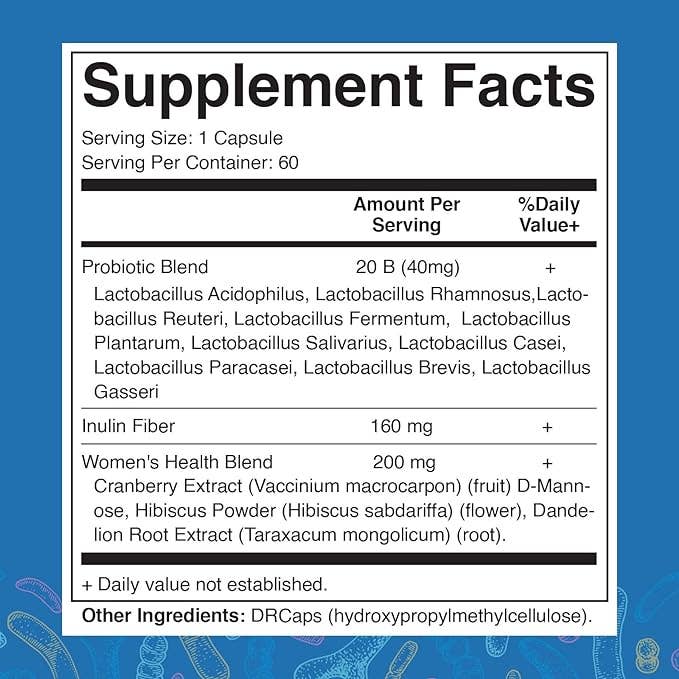 Vitamatic | Vaginal Probiotics 20 Billions 60 DR Capsules