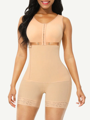 Full Body Shaper Glue Zipper Open Crotch Lace Firm Foundations