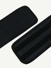 Black 7 Steel Bones Waist Cincher Double Belts Body Trimmer