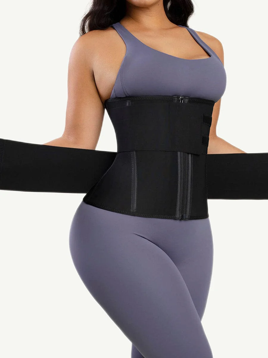 2 Belts Steel Bone Neoprene Waist Trainer