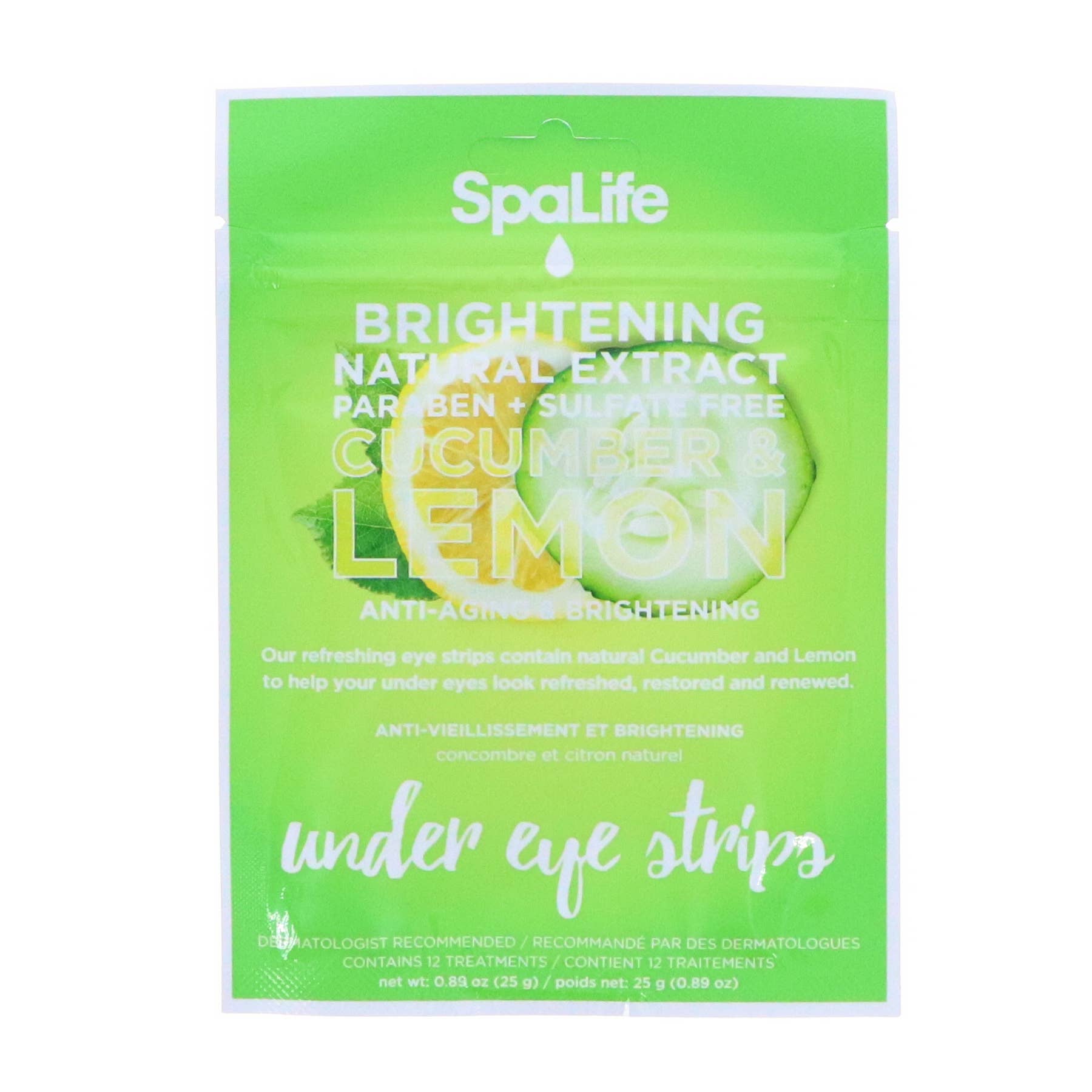 Cucumber + Lemon Brightening Under Eye Strips - 6 Pairs