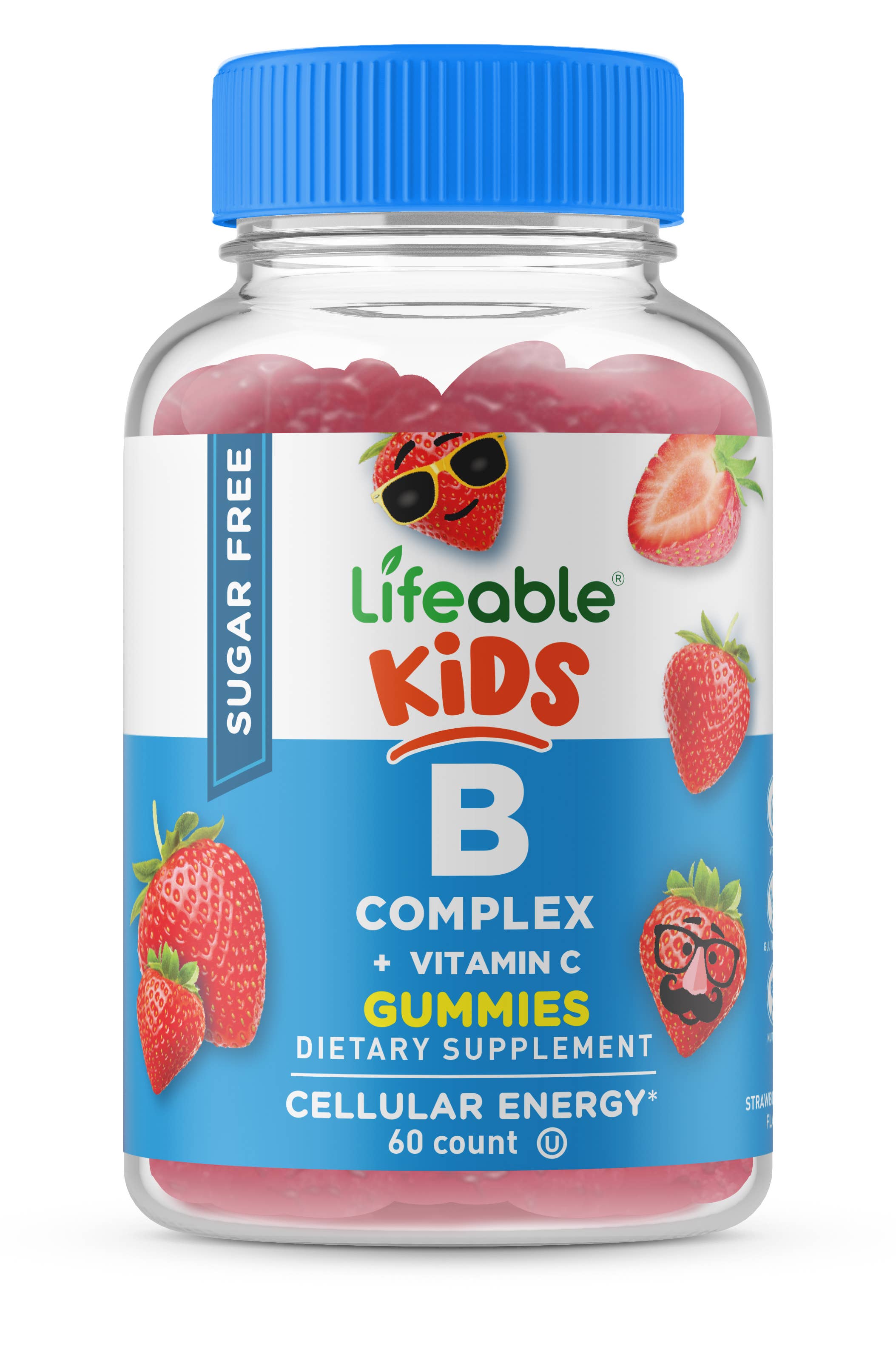 Lifeable Sugar Free B Complex + Vitamin C for Kids Gummies