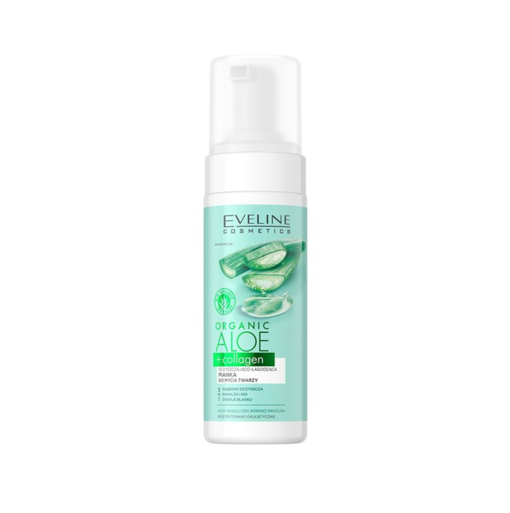 Organic Aloe +collagen Face wash Foam