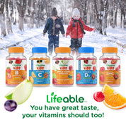 Lifeable Kids Immune Support Elderberry Vit C + Zinc Gummies