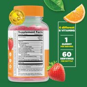 Lifeable Vitamin B Complex 5000 mcg + Vit C for Kids Gummies