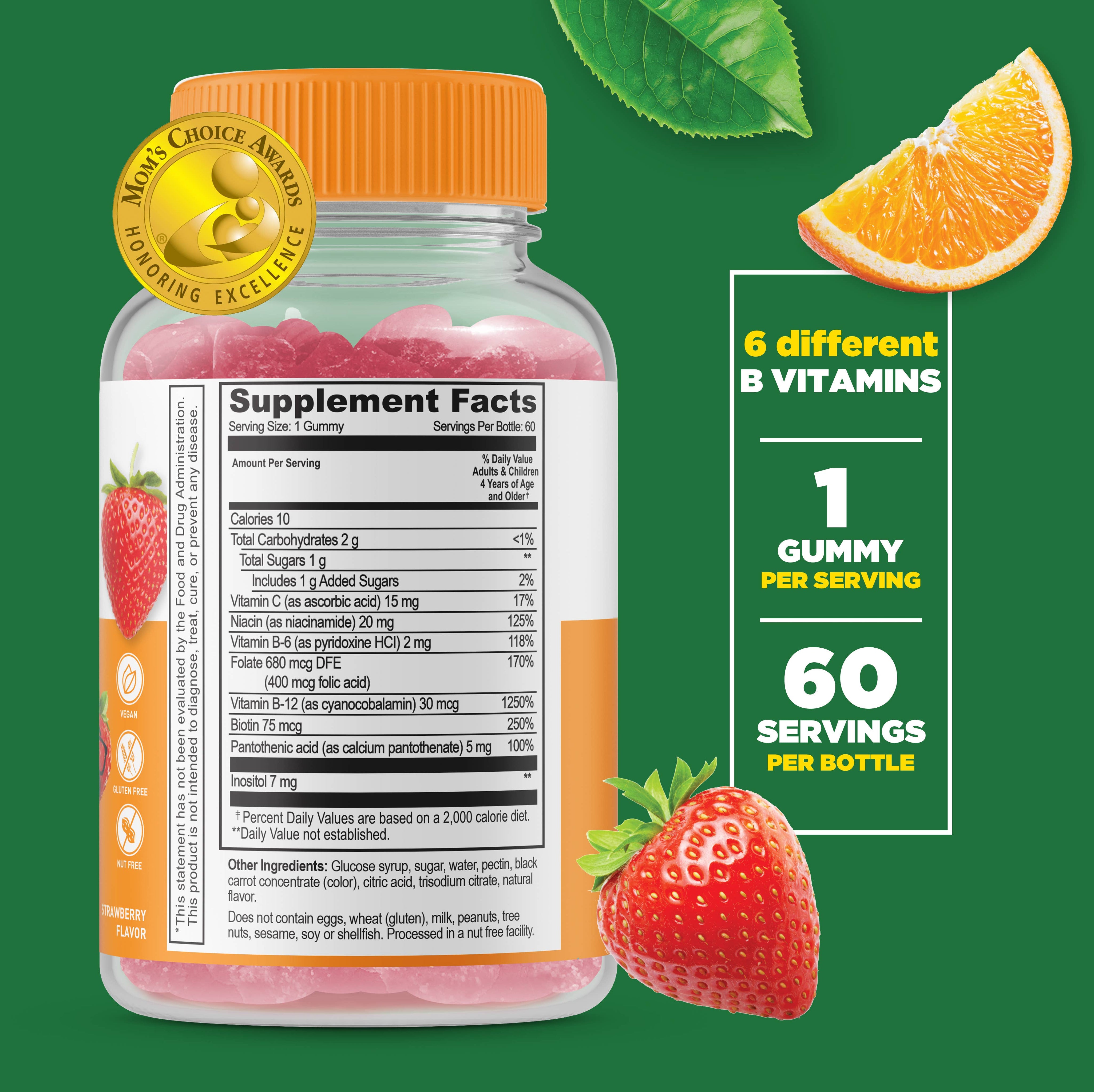 Lifeable Vitamin B Complex 5000 mcg + Vit C for Kids Gummies