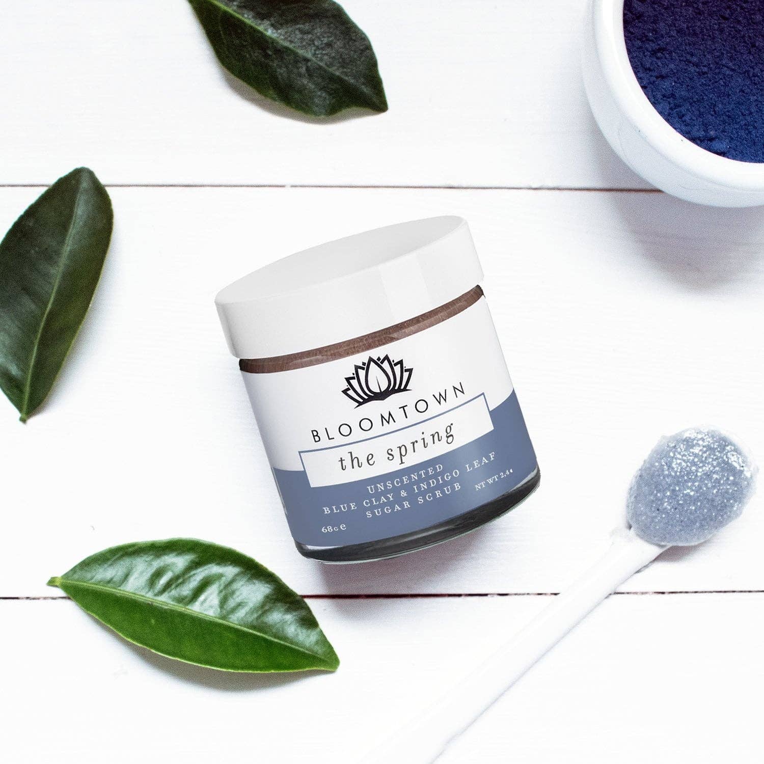 Sugar Scrub: The Spring (Unscented, Soothing Blue Clay & Indigo Leaf)