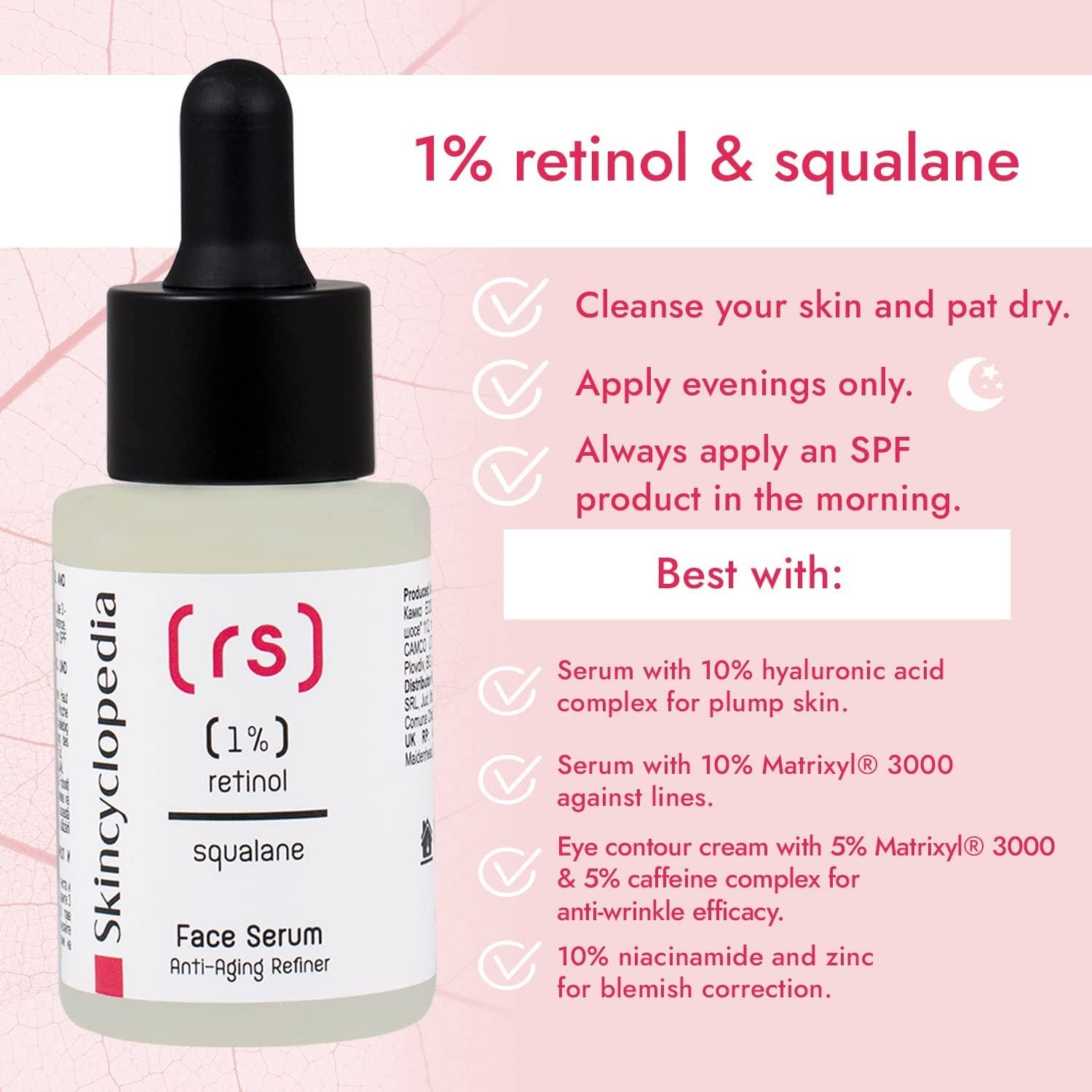 Skincyclopedia Face Serum with 1% Retinol and Squalane (30ml