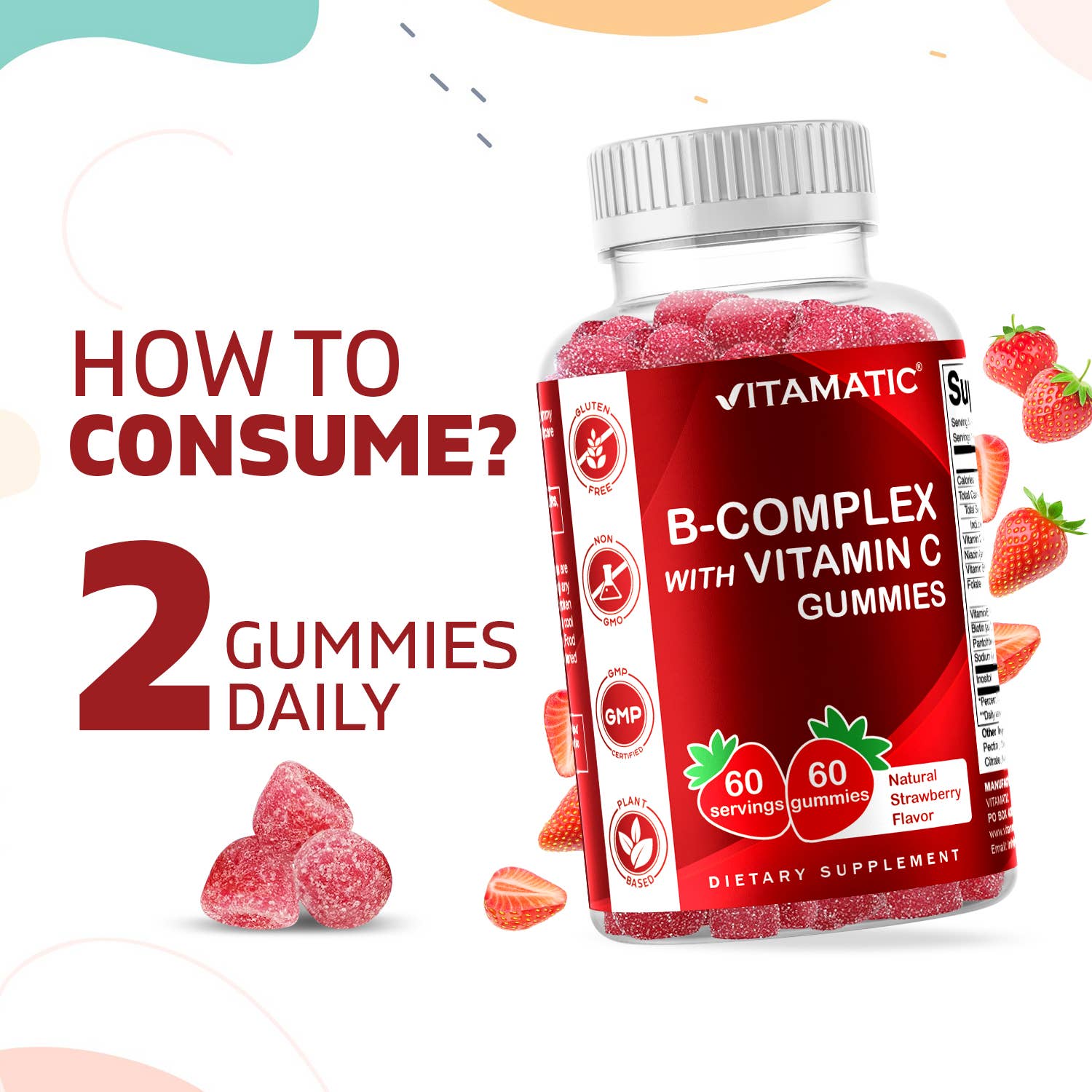 Vitamatic Vitamin B Complex Gummies with Vitamin C