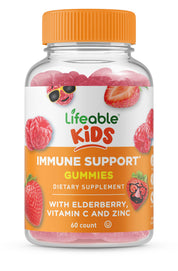 Lifeable Kids Immune Support Elderberry Vit C + Zinc Gummies