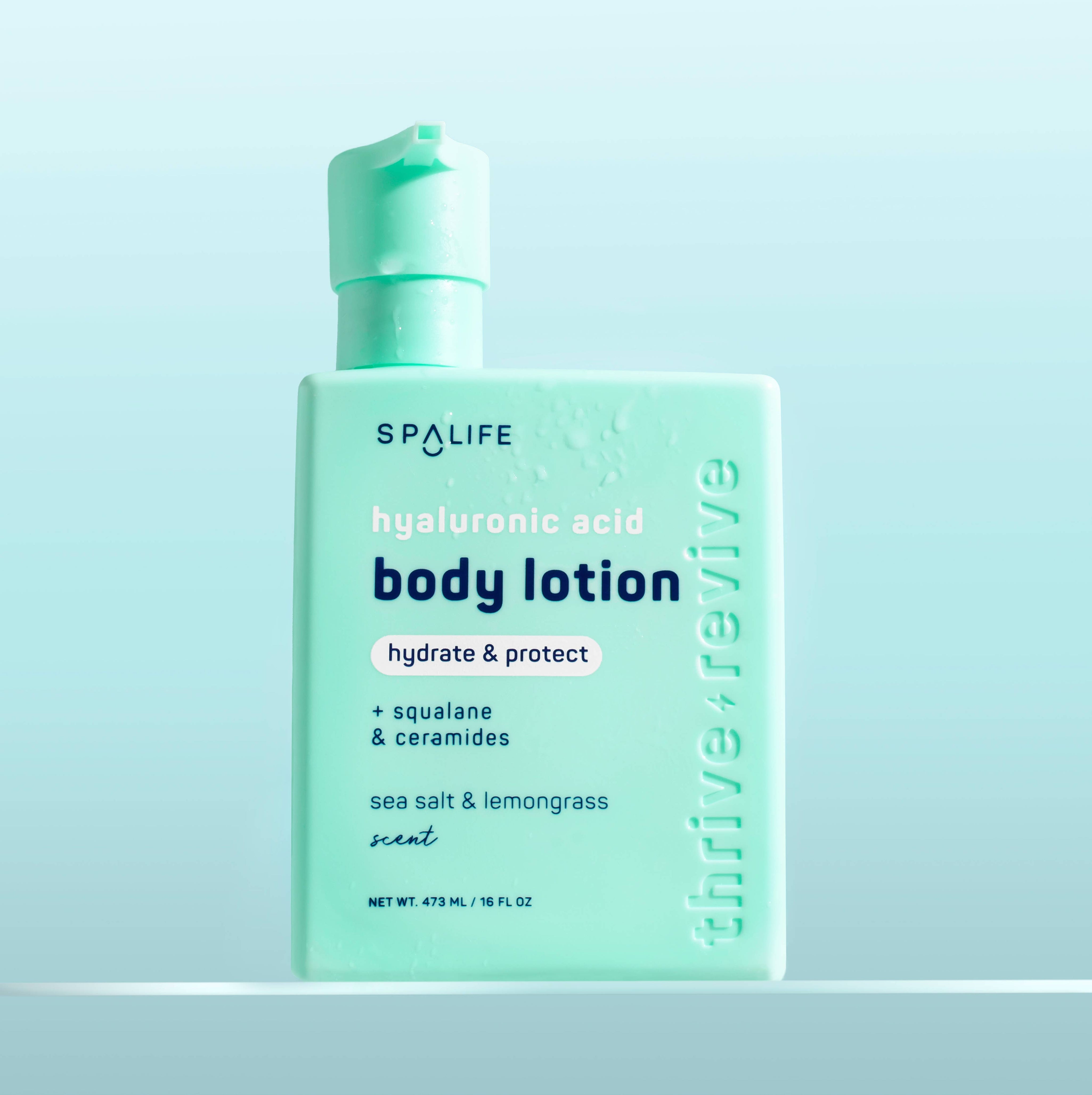 Hyaluronic Acid Body Lotion with Sea Salt & Lemongrass Scent
