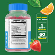 Lifeable Sugar Free B Complex + Vitamin C for Kids Gummies