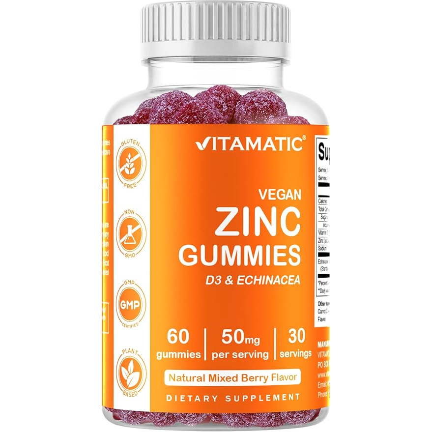 Vitamatic Zinc 50mg | 60 Vegan Gummies