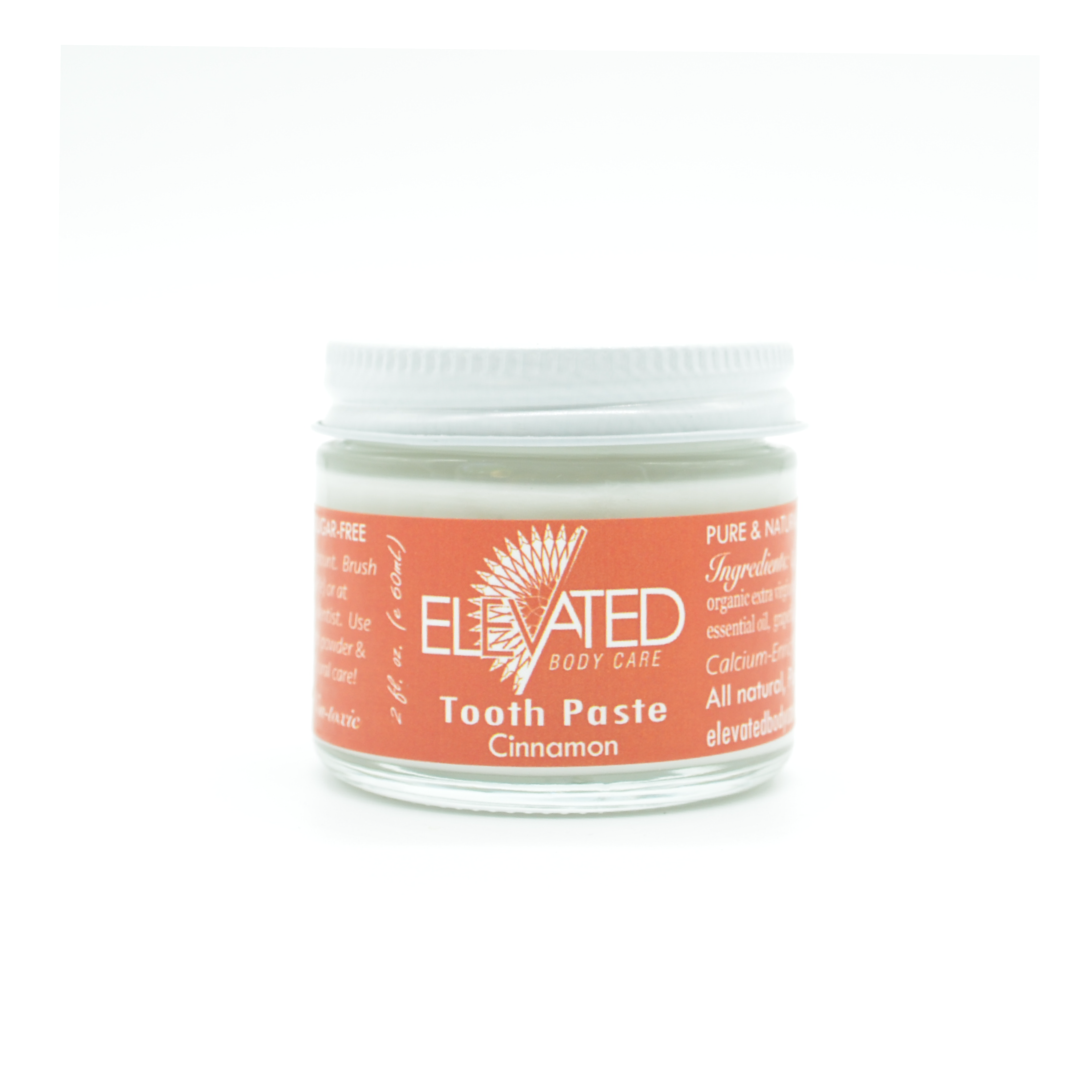 ELEVATED - Natural Toothpaste - Fluoride FREE - Glass Jar
