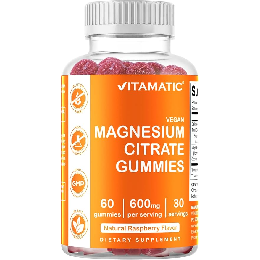 Vitamatic Magnesium Citrate Gummies 600mg per Serving