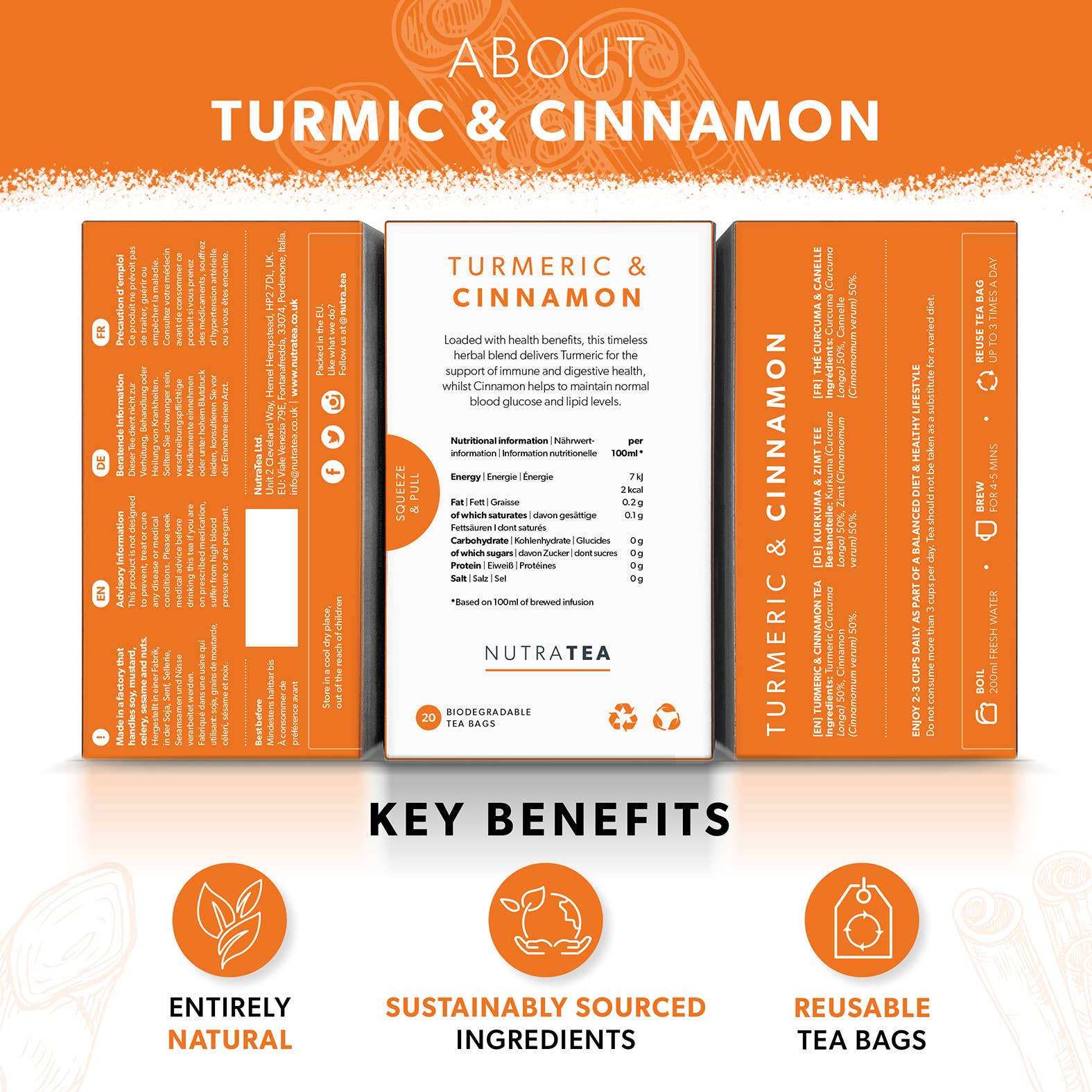 Turmeric & Cinnamon Herbal Tea