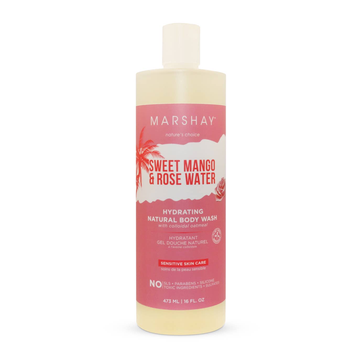 Shea + Oatmeal Body wash 16 oz Sweet Mango + Rosewater