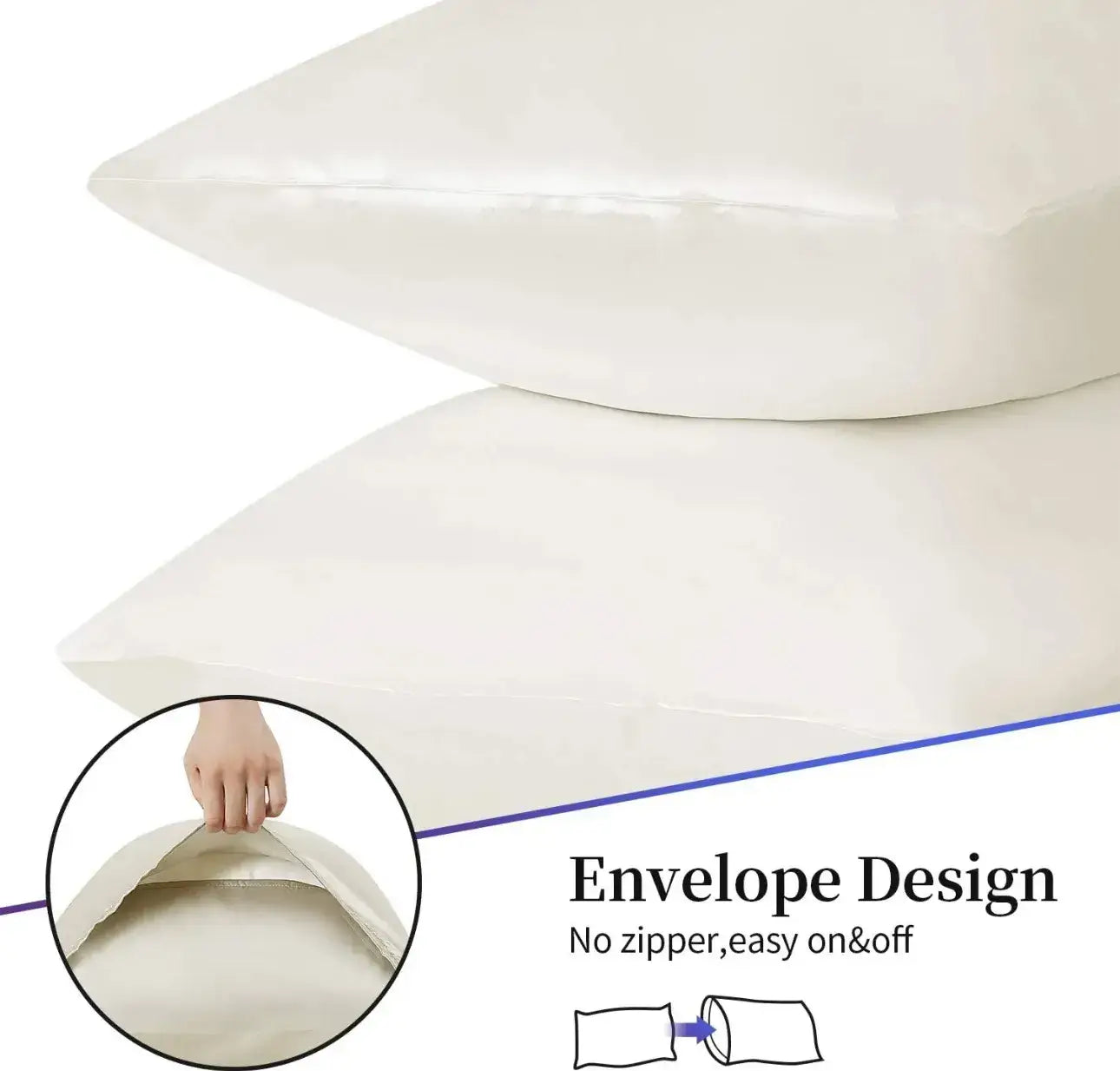 Satin Pillowcases for Hair and Skin (Set of 2)