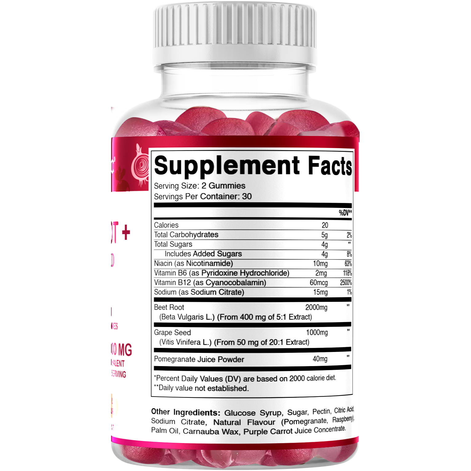 Vitamatic | Beet Root 3000mg Per Serving | 60 Gummies
