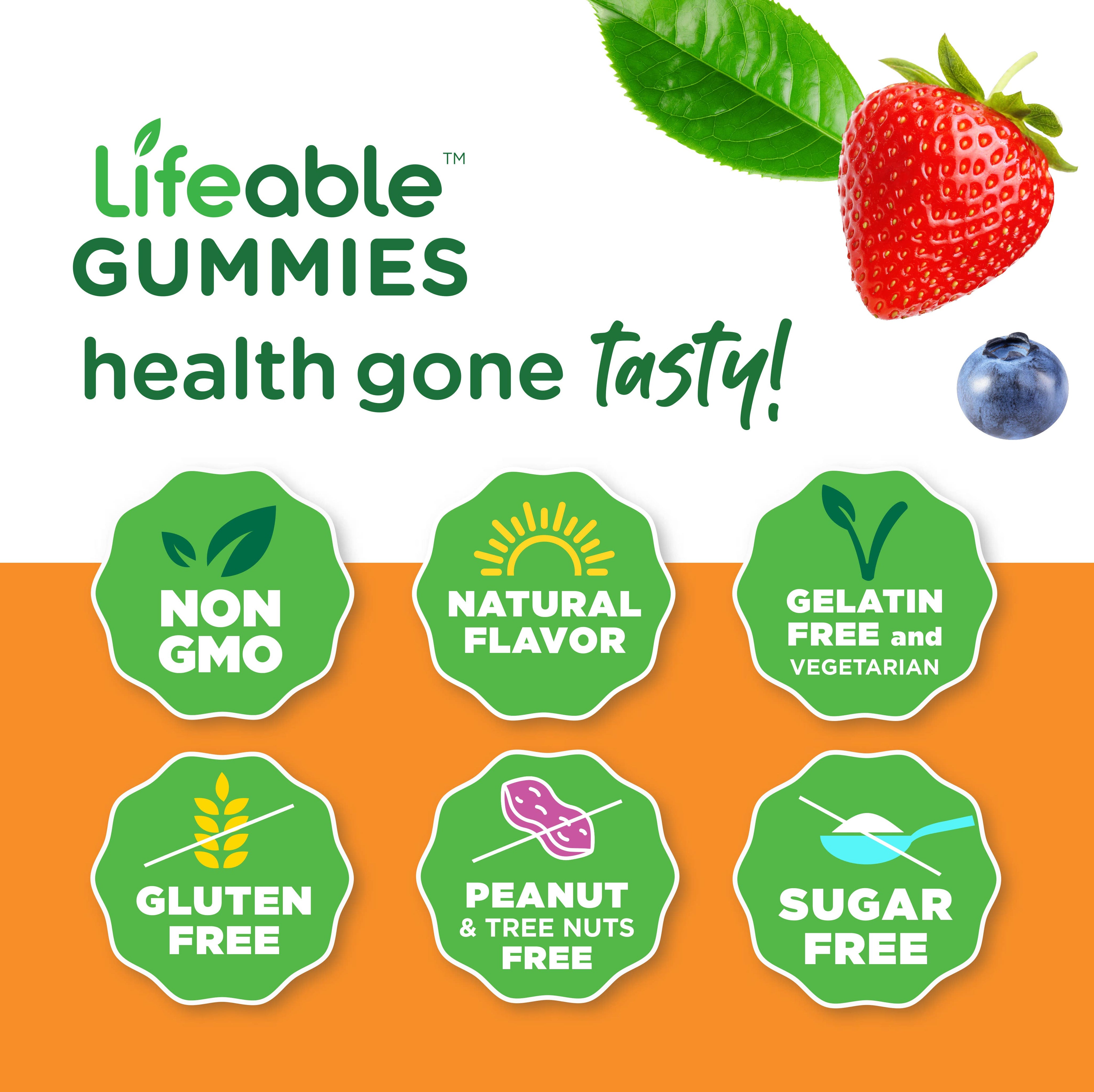 Lifeable Sugar Free B Complex + Vitamin C for Kids Gummies