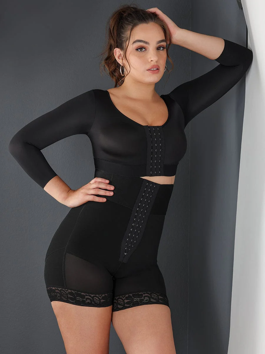 Long high waist strapless body-shaper