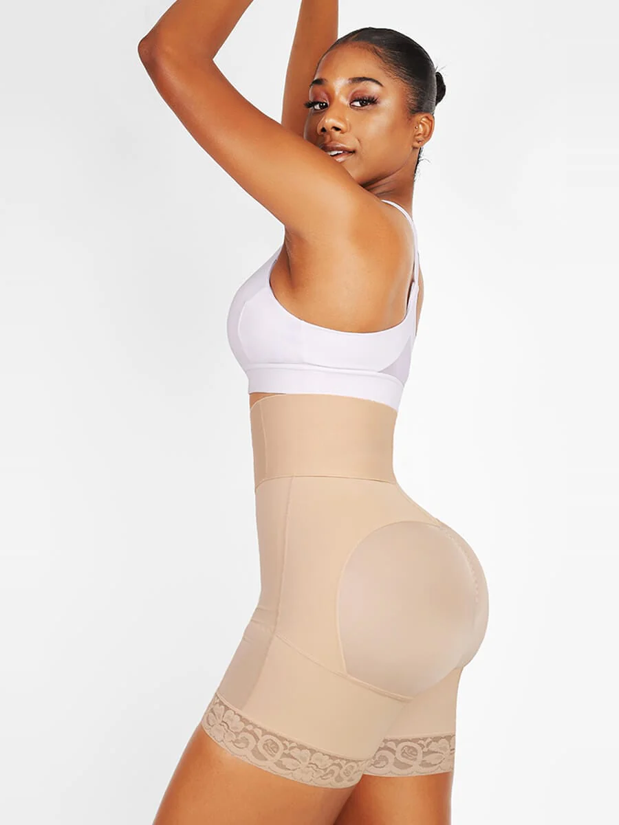 Long high waist strapless body-shaper