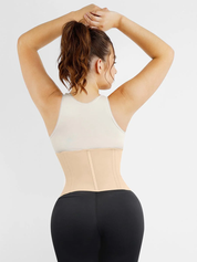 Smooth look Fat Burning Front Double Layer Zipper Tummy Control Waist Trimmer