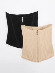 Smooth look Fat Burning Front Double Layer Zipper Tummy Control Waist Trimmer
